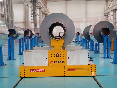 Автоматизированная транспортная тележка с катушкой
